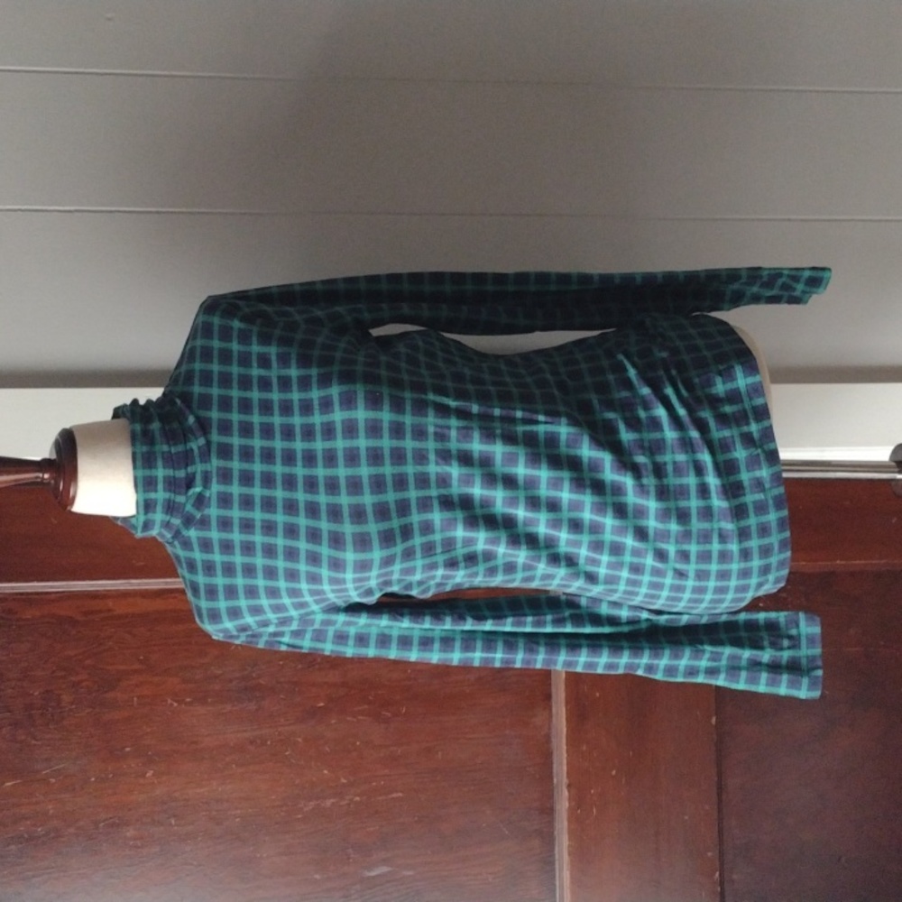 Lands end blue green turtleneck